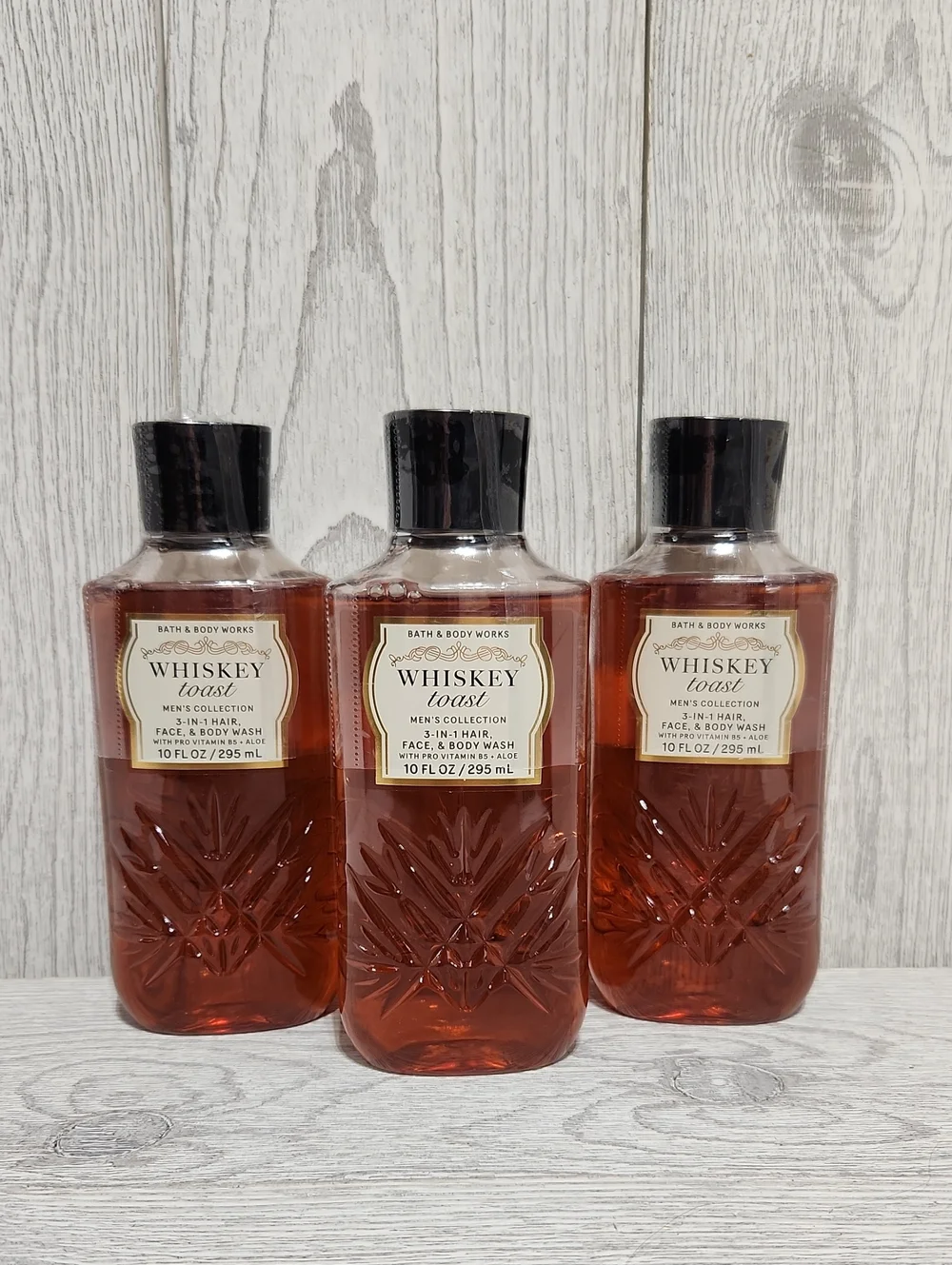 Bath & Body Works Whiskey Toast Men's 3-in-1 Hair, Face, & Body Wash X3